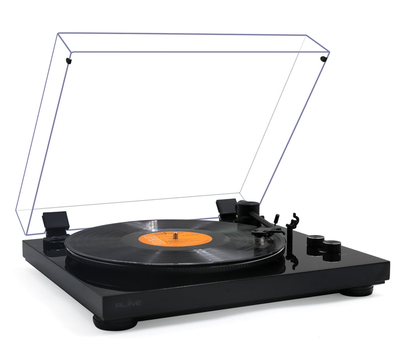 Redline RLTN11GB Giradischi a cinghia con modulo Bluetooth, Nero Lucido