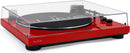 RLINE RLTN11GR Giradischi a cinghia con modulo Bluetooth, Rosso Lucido