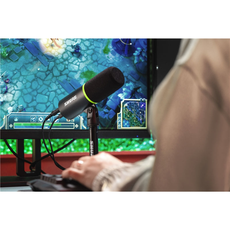 Shure MV6 USB Gaming Microfono Dinamico Pro USB-C x PC Gamers e Streaming, Nero