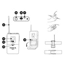 Proel RMW1000HA Sistema Microfonico Wireless Archetto UHF PLL 96CH f:606-630MHz