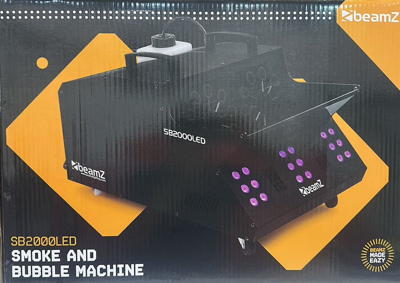 Beamz SB2000LED Smoke & Bubble Machine RGB Leds Macchina per Bolle e Fumo, RGB