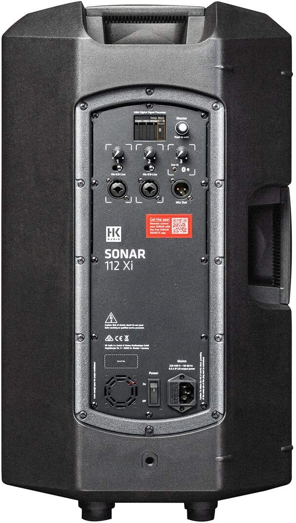 HK Audio Sonar 112 Xi Diffusore Cassa Attiva Bluetooth 12" da 1200w, Nero
