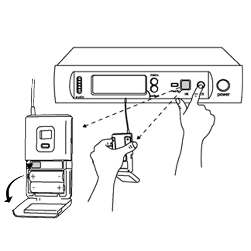 Proel RMW1000HA Sistema Microfonico Wireless Archetto UHF PLL 96CH f:606-630MHz