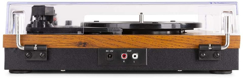 Fenton RP165 (102.154) Wood Giradischi con casse e bluetooth 100w, Legno Marrone