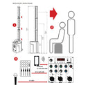 Proel SESSION1X Sistema audio a colonna da 400W e modulo MP3 USB BLUETOOTH ST.