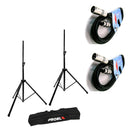 Proel V15PLUS 2Casse 600w +S18A Subwoofer+MQ10FX Mixer+Carrello+Bag+Stativi+Cavi