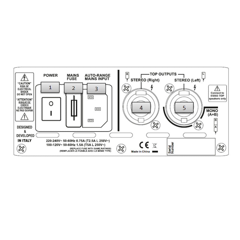 DB Technologies ES 503 W Sistema Audio da 1000W picco e modulo bluetooth, Bianco