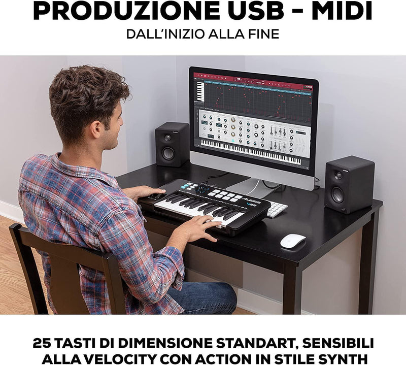 Alesis V25 MKII Tastiera MIDI Controller USB con 25 Pad Sensibili alla Velocità