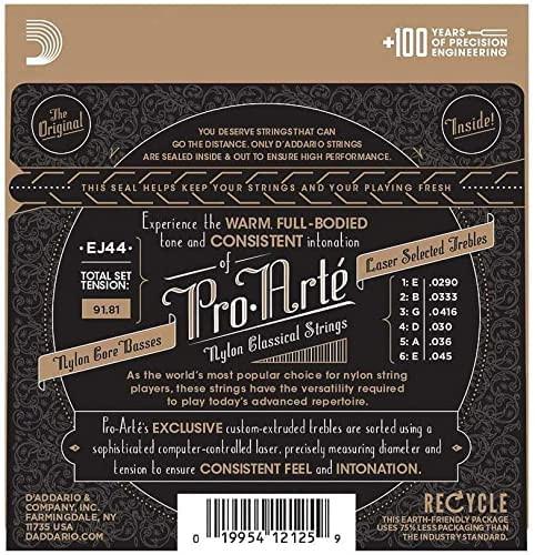 D'Addario EJ44 Pro Arté Extra Hard Tension Silver Plated Corde Chitarra Classica