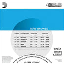 D'Addario EZ910 Light 11-52 Corde per Chitarra Acustica American Bronze - GlobalNet Shop