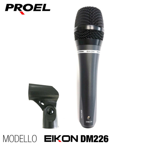 Proel EIKON DM226 microfono palmare dinamico + custodia per karaoke voce canto