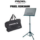 Proel RSM360M Leggio Musicale professionale per spartiti preforato con Borsa