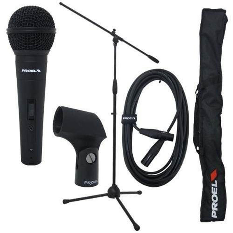 Proel PSE3 Kit Microfono DM800 + Asta RSM180 + Cavo + Supporto APM20 + Borsa