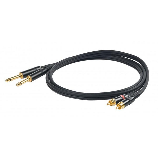 Proel CHLP310LU3 Cavo 2x Jack Mono 6.3mm a 2x spina RCA 3mt