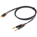 Proel CHLP310LU3 Cavo 2x Jack Mono 6.3mm a 2x spina RCA 3mt