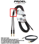 Proel CHLP170LU5 Cavo audio con nodo a Y e jack 3.5 Stereo a 2 jack 6.3 Mono 5mt - GlobalNet Shop