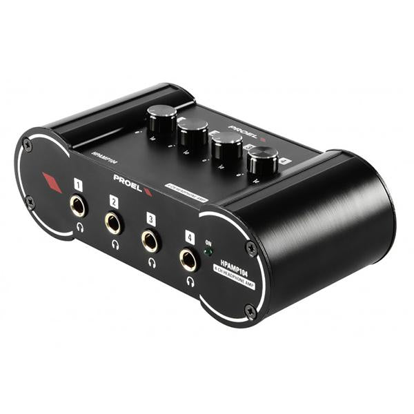 Proel HPAMP104 Amplificatore per cuffie a 4 canali
