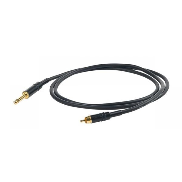 Proel CHLP220LU3 Cavo audio ADAPTER jack Mono 6.3 mm a RCA 3mt