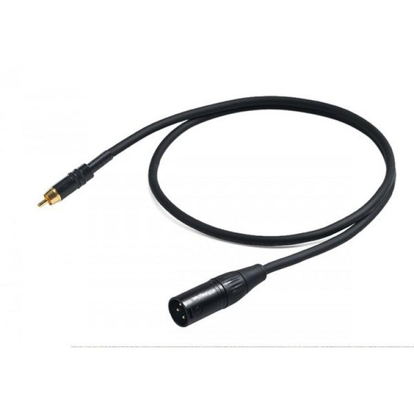Proel CHLP260LU5 Cavo audio professionale ADAPTER Plug RCA a Cannon 3P XLR M 5mt