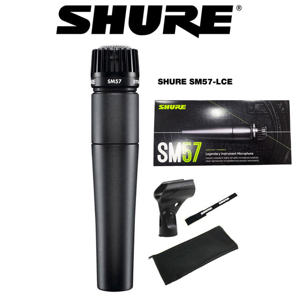 Shure SM57-LCE Microfono Professionale Cardioide per Strumenti e Voce, Nero