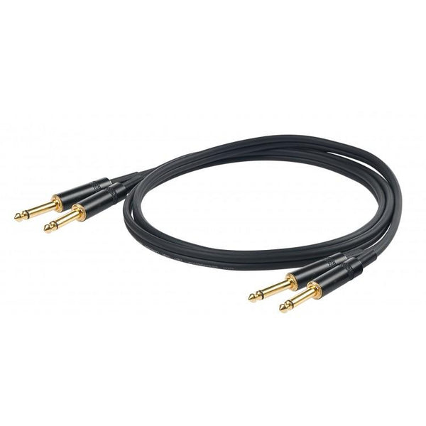 Proel CHLP315LU15 Cavo 2 x jack Mono 6.3 mm a 2 x jack Mono 6.3 mm 1,5mt