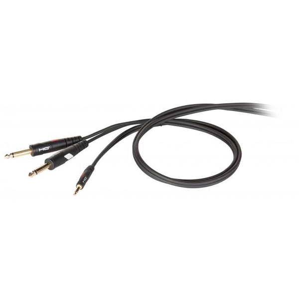 Proel DHG545LU3 Cavo professionale jack 3.5 Stereo a 2 x jack 6.3 Mono 3 mt