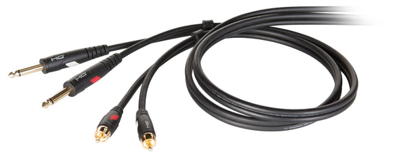 Proel DHG535LU18 Cavo professionale con connettori RCA e Jack 6.3 Mono 1,8 mt