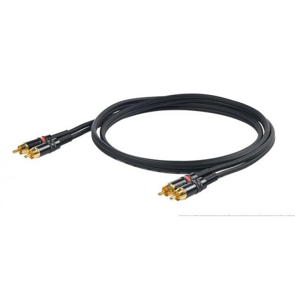 Proel CHLP250LU3 Cavo Stereo 2 x spina RCA a 2 x spina RCA 3mt