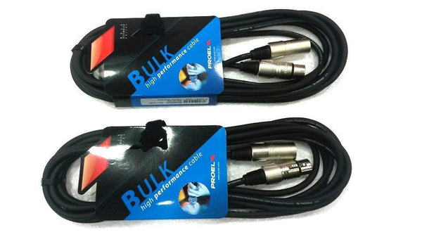 Proel BULK250LU3 Cavo per Microfono Casse cannon xlr M/F set di 2 cavi da 3 mt.