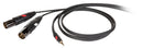 Proel DHG595LU18 Cavo prof. STEREO con jack 3.5 mm stereo a 2x XLR 3P M. 1,8 mt - GlobalNet Shop