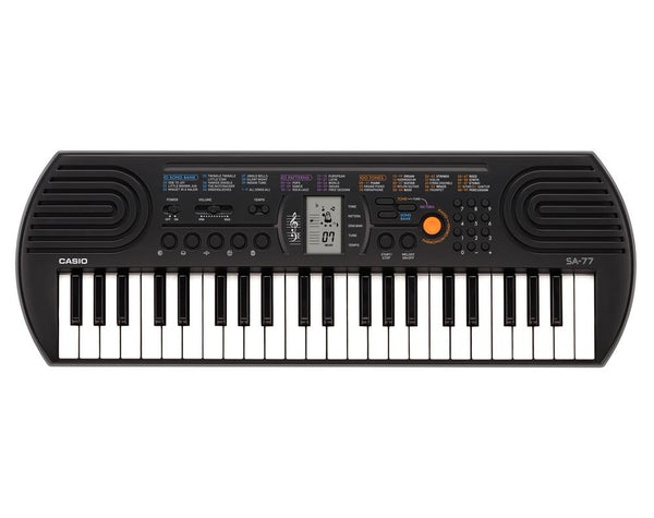 Casio SA-77 Mini Tastiera polifonica ad 8 Voci 44 tasti Nera/Grigio