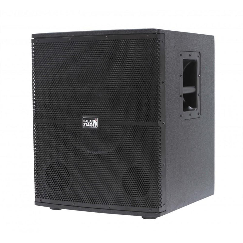 Italian Stage IS S115A Subwoofer Attivo 700w classe AB 15p 2 canali In Out, Nero