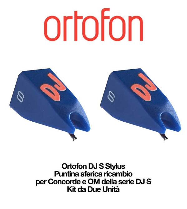 Ortofon DJ S Stylus Coppia Puntine stili stylus ricambio per testine ortofon