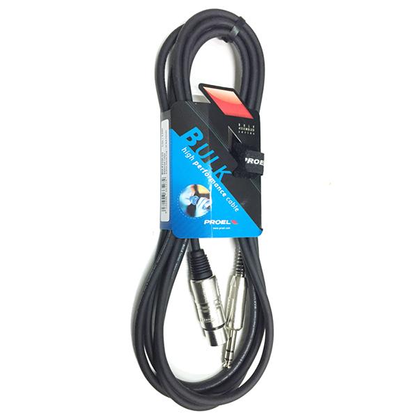 Proel BULK210LU1 Cavo bilanciato Jack 6.3 Stereo a Cannon XLR 3F Femmina 1mt