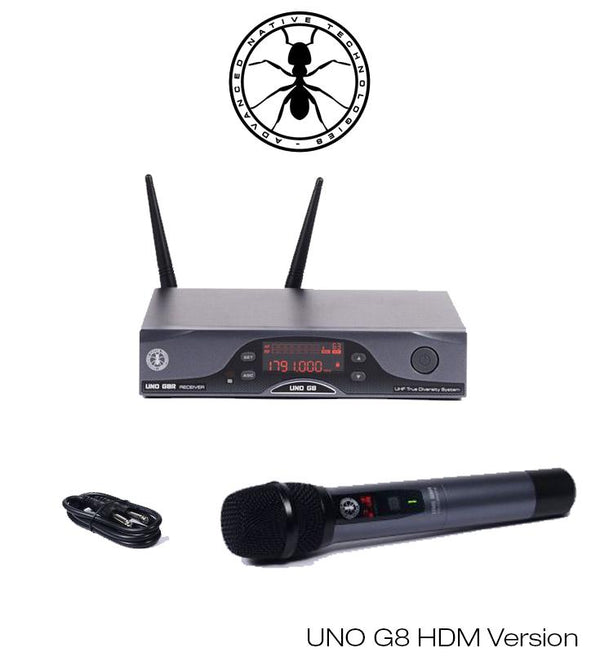 ANT UNO G8 HDM Sistema Microfonico Wireless UHF Professionale con Mic Gelato