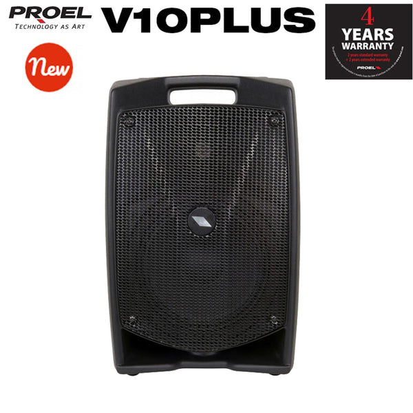 Proel V10PLUS Cassa Monitor Diffusore bi-amplificato a 2 vie 600W Picco, Nero