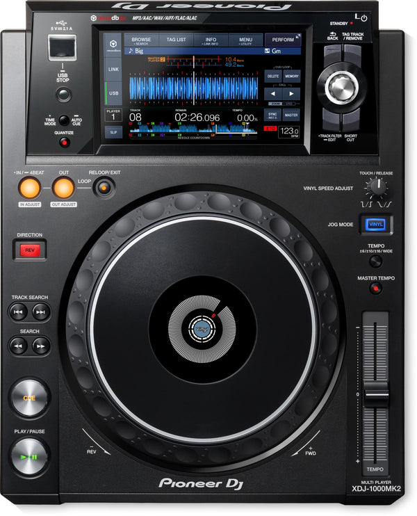 Pioneer Dj XDJ-1000MK2 Lettore CD Multiplayer Digitale Rekordbox compatibile, Nero