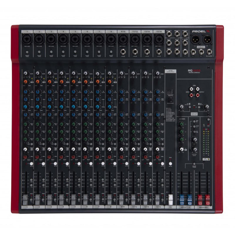 Proel MQ16USB Mixer pro 16 ingressi e 4 bus con FX e USB x live e Karaoke