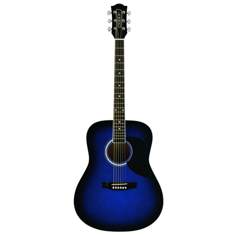 Eko Ranger 6 Blue Sunburst Chitarra Acustica a 20 Tasti Colore Sunburst Blu