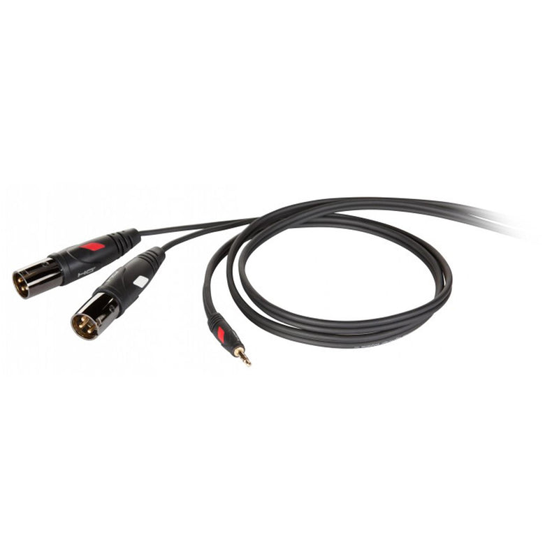 Proel DHG595LU5 Cavo prof. STEREO con jack 3.5 mm stereo a 2x XLR 3P M. 5 mt