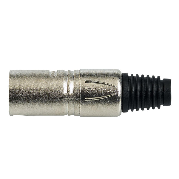 Proel XLR3MVPRO Connettore Cannon XLR 3P Maschio, manicotto nichelato, Argento