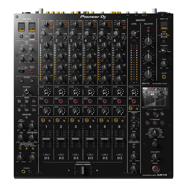 Pioneer Dj DJM-V10 Mixer Dj Professionale a 6 Canali con controllo software, Nero