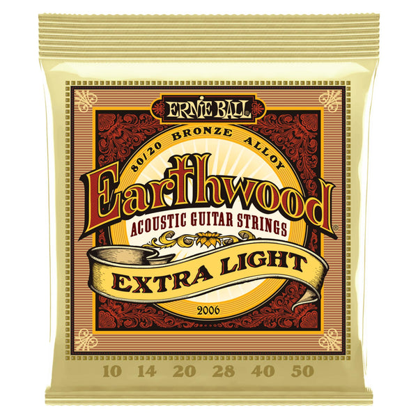 Ernie Ball 2006 Corde per Chitarra Acustica Earthwood Extra Light 80/20 Bronze