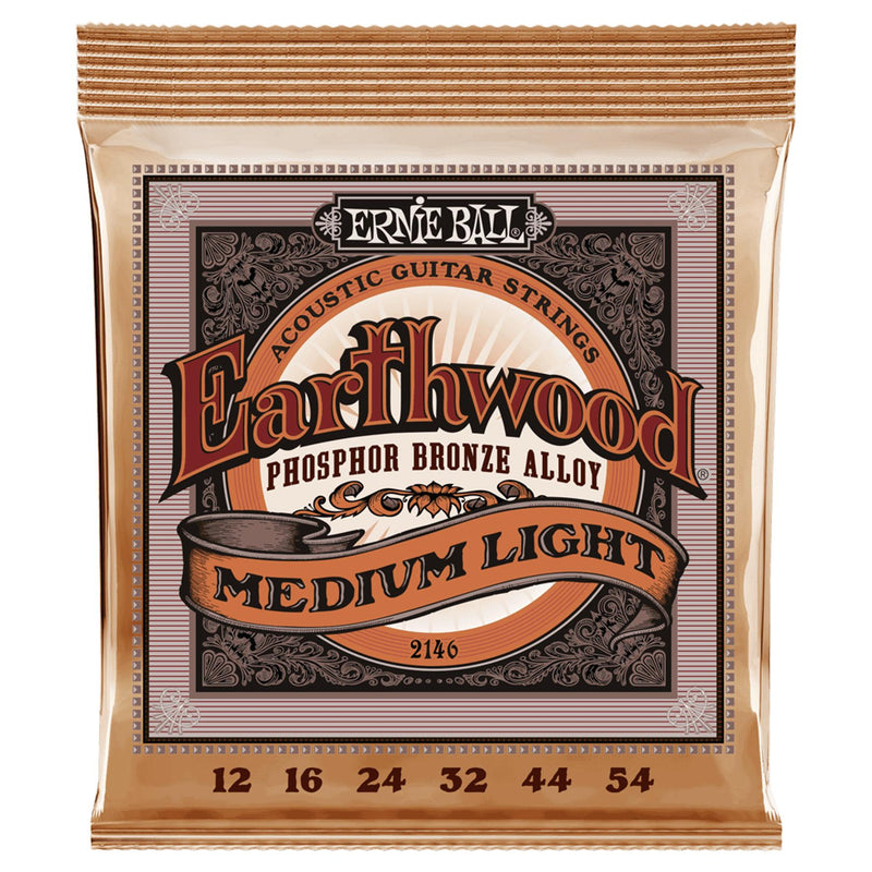 Ernie Ball 2146 Corde per Chitarra Acustica Earthwood Medium Light Phosphor Br.