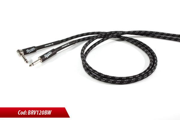 Proel BRV120LU5BW Cavo strumenti Jack Mono 6.3 mm a Jack mono 6.3 mm ad angolo