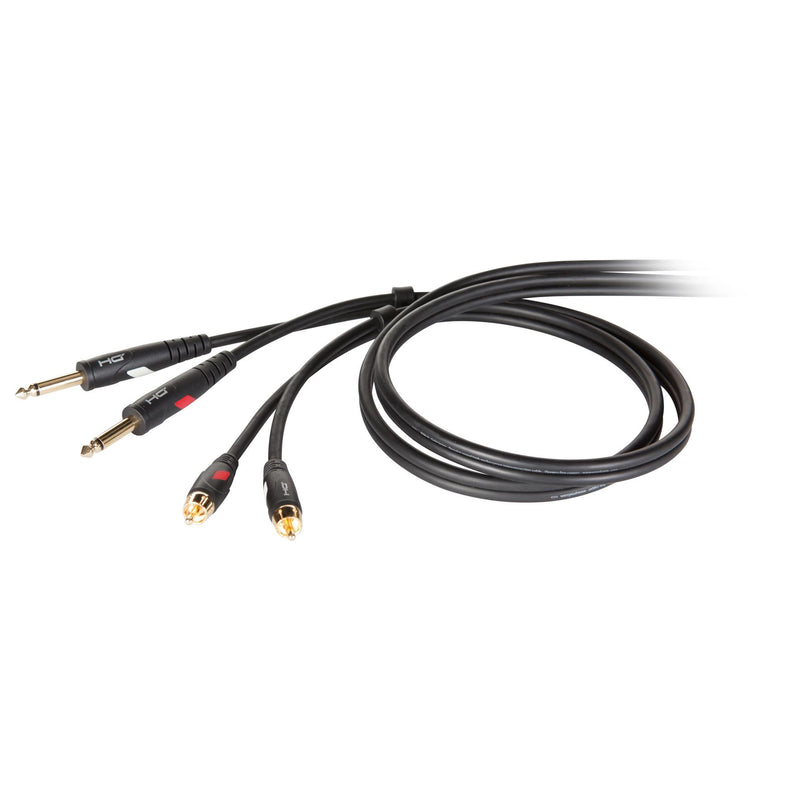 Proel DHG535LU5 Cavo professionale con connettori RCA e Jack 6.3 Mono 5 metri