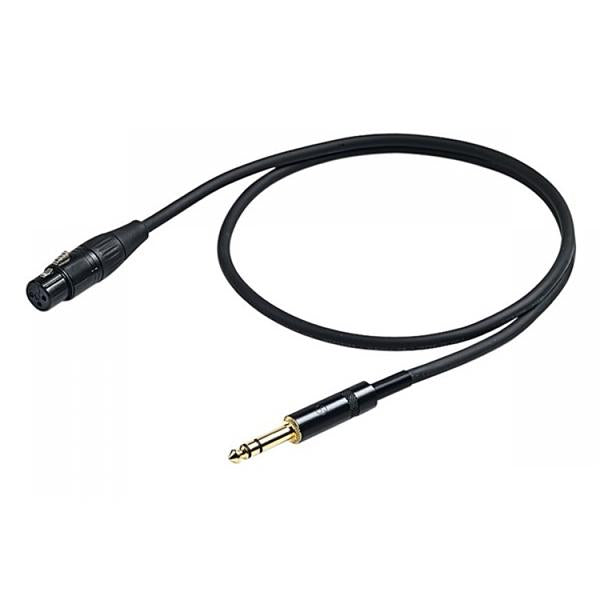 Proel CHL210LU3 Cavo Jack Stereo 6.3 a Cannon XLR F 3mt