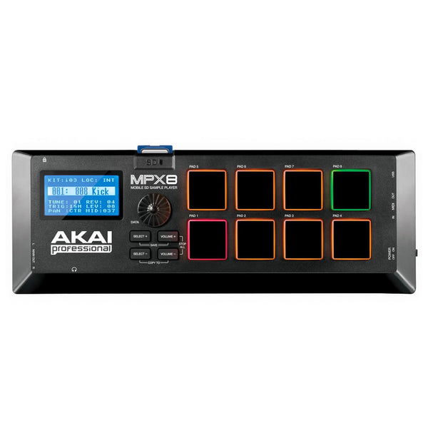 AKAI Professional MPX8 Campionatore MIDI Controller lettore SD card USB 8 Pad