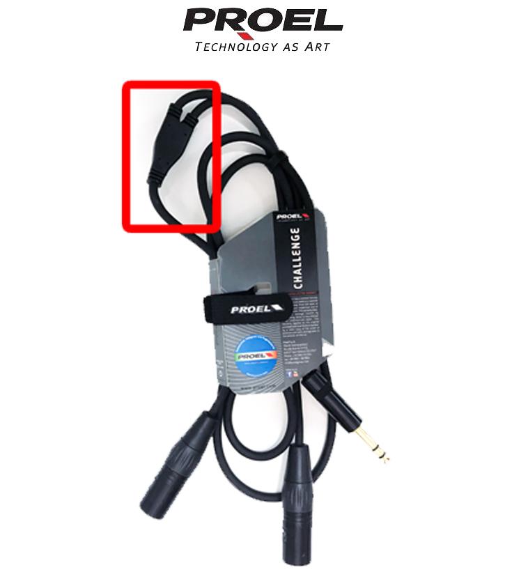 Proel CHLP325LU15 Cavo Y Jack Stereo 6.3 mm a 2 x Cannon XLR 3P Maschio 1,50m