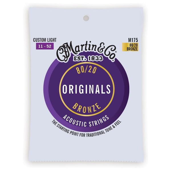 Martin M175 Custom Light 11-52 Acoustic 80/20 Corde x Chitarra Acustica